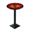 Holland Bar Stool Co 36" Blk Wrinkle Chicago Blackhawks Pub Table L217B3628ChiHwk-R - alternate 1